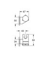 Держатель ручного душа Grohe Tempesta поворотный, хром 27595001