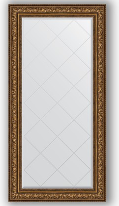 Зеркало Evoform Exclusive-G 800x1620 с гравировкой, в багетной раме 109мм, виньетка состаренная бронза BY 4298