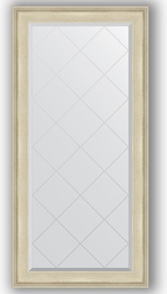 Зеркало Evoform Exclusive-G 780x1600 с гравировкой, в багетной раме 95мм, травлёное серебро BY 4284