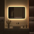 Зеркало с окантовкой Defesto Aura 100x70, LED подсветка, сенсорный выключатель, тёплый белый свет DF 2979SH