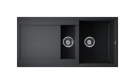 Кухонная мойка Omoikiri Sakaime 100-2-BL, две чаши, чёрный 4993892