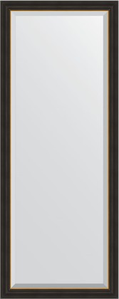 Зеркало Evoform Definite Floor 790x1980 напольное с фацетом в багетной раме 71мм, чёрное дерево с золотом BY 6185
