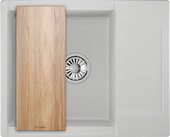 Кухонная мойка Granula Estetica ES-6202, 620x500, с крылом, кварц, Арктик 6202, АРКТИК
