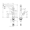 Смеситель для кухни Hansgrohe Metris Select M71 240, 1jet, хром 14847000