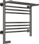 Полотенцесушитель электрический Сунержа Богема 2.0, с полкой, 500x500, МЭМ слева, чёрный хром 01-5206-5050