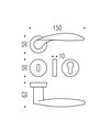 Ручка дверная Colombo Wing, d50, с накладкой для англ.замка, золото глянцевое DB31RY oroplus