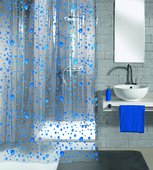 Шторка для ванной Kleine Wolke Bubble Marineblau 180x200см, 100% PEVA 5192769305