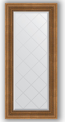 Зеркало Evoform Exclusive-G 570x1270 с гравировкой, в багетной раме 93мм, бронзовый акведук BY 4068