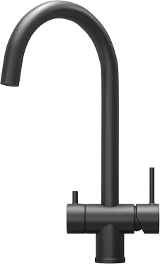 Смеситель кухонный Granula Kitchen Space KS-7104, с подключением к фильтру для питьевой воды, Чёрный матовый 7104, ЧЕРНЫЙ МАТОВЫЙ