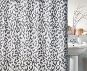Штора для ванны 180x200см текстильная чёрный леопард Spirella Masaimara 1017081
