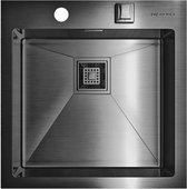 Кухонная мойка без крыла, нержавеющая вороненая сталь Omoikiri Akisame 46-GM 4993095