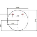 Зеркало Jorno Solo 100, с подсветкой и часами Solo.02.100/W/RL
