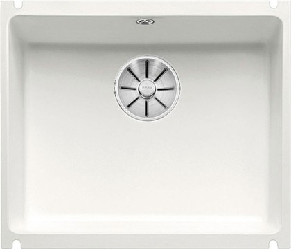 Кухонная мойка Blanco Subline 500-U PuraPlus, без крыла, отводная арматура, керамика, белый матовый 523735