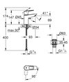 Смеситель для раковины Grohe BauLoop, S-Size, ColdStart, хром 23883001