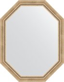 Зеркало Evoform Polygon 730x930 в багетной раме 70мм, состаренное серебро с плетением BY 7112