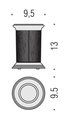 Стакан для зубных щёток Colombo Hermitage настольный, матовое стекло, античная бронза B3341.OA