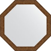 Зеркало Evoform Octagon 650x650 в багетной раме 56мм, виньетка состаренная бронза BY 3970