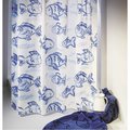 Штора для ванной Spirella Fidji, 180x200см, полиэтилен, синий 1036984