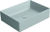 Раковина GSI Kube X 500, накладная, прямоугольная, Ghiaccio matte 942915