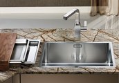 Кухонная мойка без крыла, нержавеющая сталь зеркальной полировки Blanco CLARON 550-IF Steamer Edition 516989