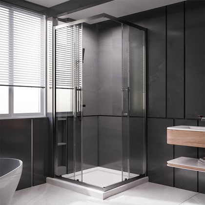 Душевой угол Veconi Premium Trento PTC-20GR, 1200x900x2000, стекло прозрачное, брашированный графит PTC20-GR-12090-01-C4