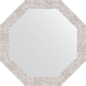 Зеркало Evoform Octagon 670x670 в багетной раме 70мм, соты алюминий BY 7309