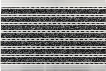 Коврик придверный Golze Elegant Mat, 40x60, ворс в виде петель, алюминий, антрацит 1870-15-02