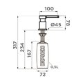 Дозатор для моющего средства Omoikiri OM-05 GB, графит 4995054