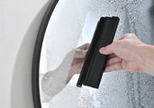 Полка для душа Aquatek со стеклоочистителем, матовый чёрный AQ4966MB