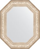 Зеркало Evoform Polygon 700x900 в багетной раме 109мм, виньетка серебро BY 7255