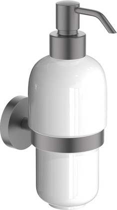 Дозатор жидкого мыла Aquatek Бетта настенный, оружейная сталь AQ4605BGM