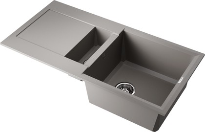Кухонная мойка Omoikiri Sakaime 86-2-GR с крылом, Tetogranit, leningrad grey 4993560