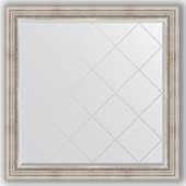 Зеркало Evoform Exclusive-G 1060x1060 с гравировкой, в багетной раме 88мм, римское серебро BY 4448