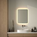 Зеркало с матированием и LED-подсветкой Defesto, 25W, 60x80см, ИК-выключатель, тёплый белый свет DF 3817R