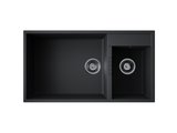 Кухонная мойка Omoikiri Tedori 85-2-U-BL, две чаши, Tetogranit, чёрный 4993940