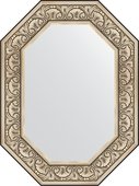 Зеркало Evoform Polygon 600x800 в багетной раме 106мм, барокко серебро BY 7245