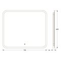 Зеркало с матированием и LED-подсветкой Defesto, 23W, 70x60см, ИК-выключатель, тёплый белый свет DF 3816RH