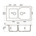 Кухонная мойка Omoikiri Maru 86-2-CH без крыла, Tetogranit, шампань 4993291