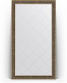 Зеркало Evoform Exclusive-G Floor 1140x2040 пристенное напольное, с гравировкой, в багетной раме 101мм, вензель серебряный BY 6372