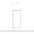 Шкаф напольный, Verona Urban, 720x300, средний, 1 дверь, 1 ящик, правый UR410R