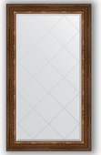 Зеркало Evoform Exclusive-G 760x1310 с гравировкой, в багетной раме 88мм, римская бронза BY 4234