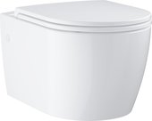 Подвесной унитаз Grohe Bau Ceramic безободковый, быстросъёмное сиденье с микролифтом, альпин-белый 103860SH00