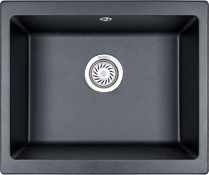 Кухонная мойка Granula 5551, 555x460, универсальный монтаж, кварц, Шварц (чёрный металлик) 5551, ШВАРЦ