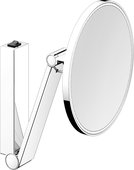 Зеркало косметическое Keuco iLook_move, подсветка, круглое, выключатель, увеличение х5, хром 17612 019004