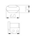 Крючок для полотенец RAV Slezak Yukon, двойной, хром, белый YUA0102CB