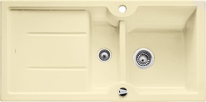 Кухонная мойка Blanco Idessa 6S, с крылом, с клапаном-автоматом, керамика, ваниль 516003