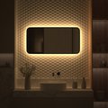 Зеркало с окантовкой Defesto Aura 100x50, LED подсветка, ИК-выключатель, тёплый белый свет DF 2975RH