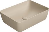 Раковина GSI Nubes 500, накладная, прямоугольная, бежевый матовый 9037PVC08