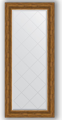 Зеркало Evoform Exclusive-G 690x1580 с гравировкой, в багетной раме 99мм, травлёная бронза BY 4161