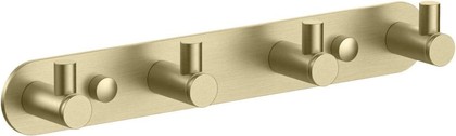 Планка с 4 крючками Aquatek Европа, шлифованное золото AQ4123BG
